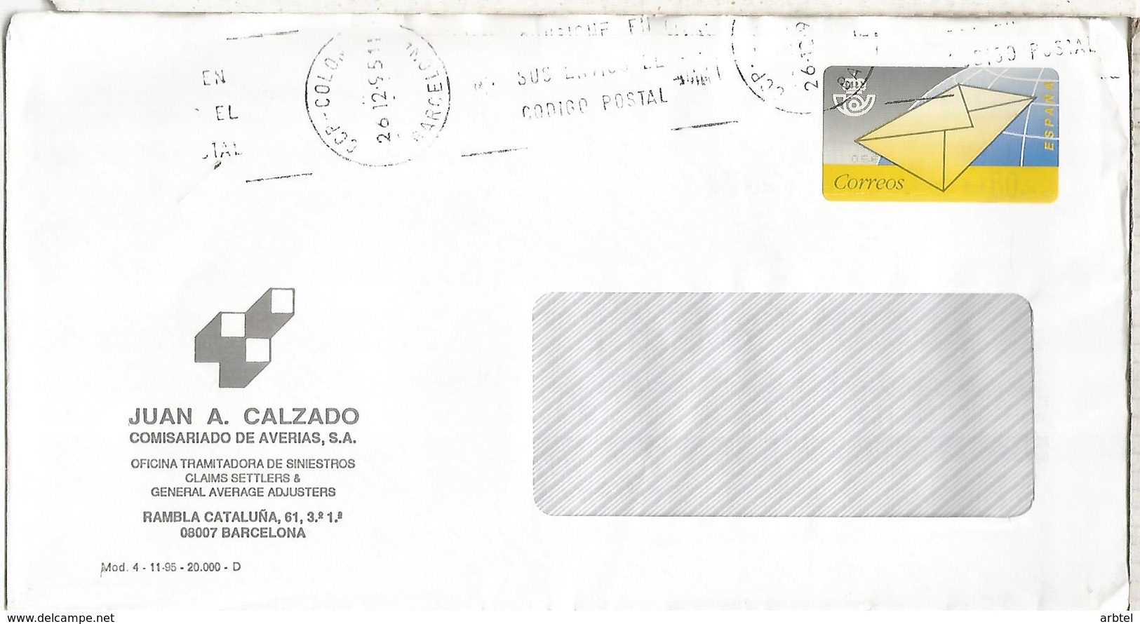 BARCELONA CC ATM CARTA LETTER - Cartas & Documentos