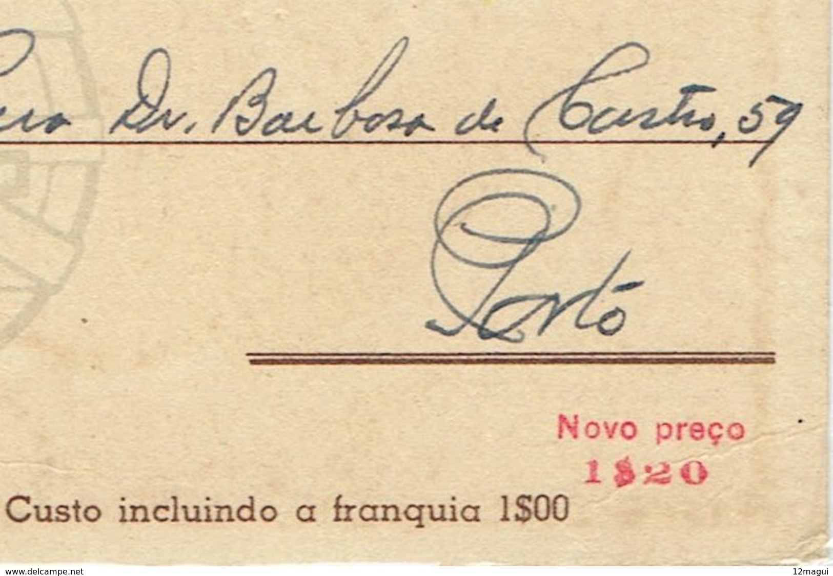 STAMPS-POSTCARDS- PORTUGAL-POSTAL STATIONERY-- BOAS FESTAS  Nº74-- 1$00  / NONO PREÇO 1$20 A VERMELHO - Enteros Postales