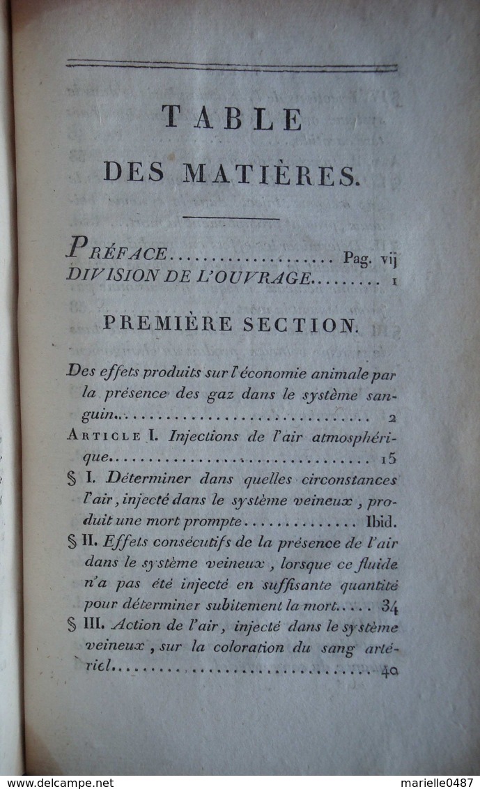 NYSTEN Recherches De Physiologie Et De Chimie Pathologiques - 1801-1900