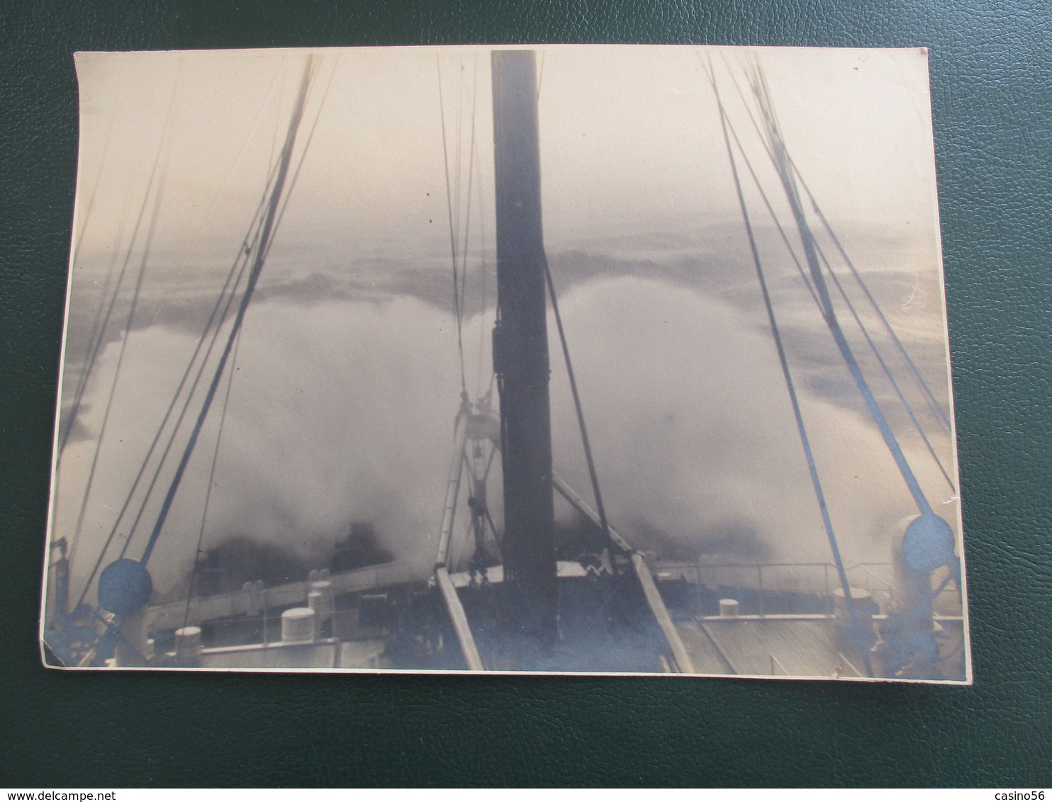 PHOTO  TRANSATLANTIQUE PAQUEBOT   CHERBOURG CALAIS LE HAVRE BATEAU 23 X16  CM ENVIRONS SS DE GRASSE - Barche