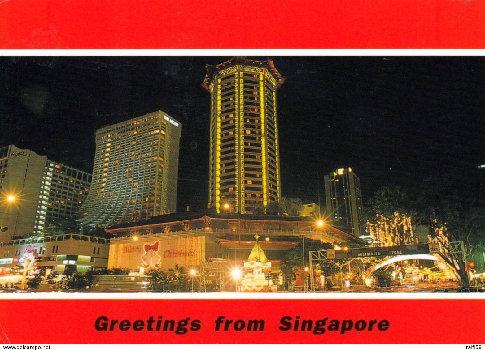 1 AK Singapur * Greetings From Singapore - Scenic View Of Busy Orchard Road * - Singapour