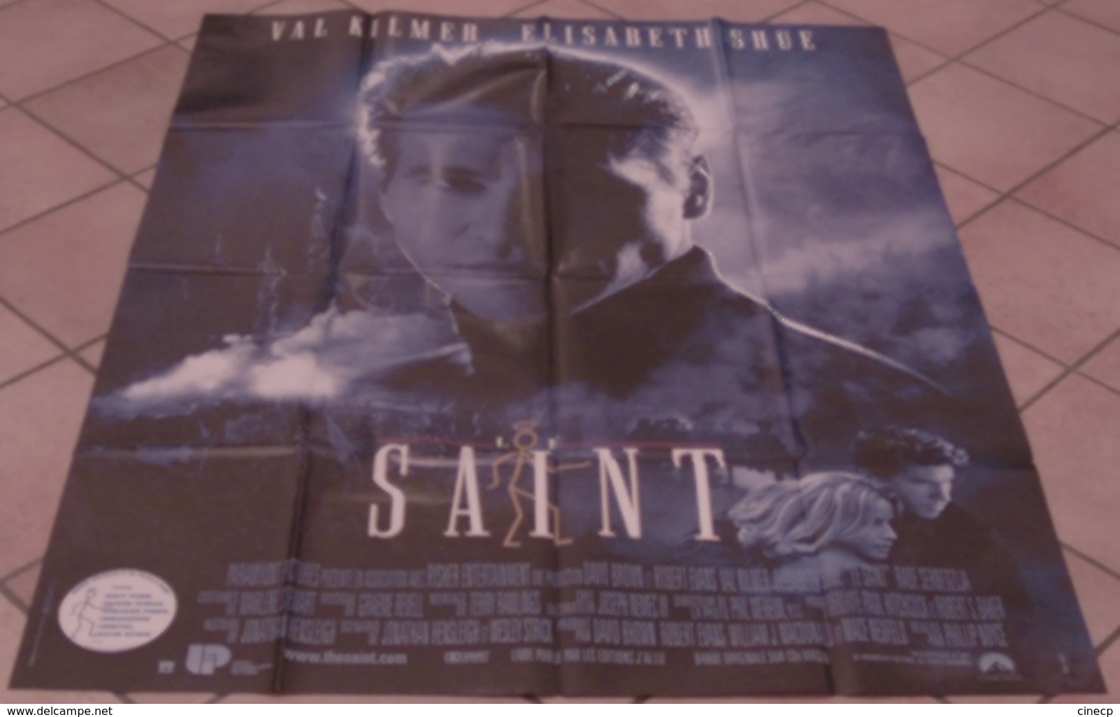 AFFICHE CINEMA ORIGINALE FILM LE SAINT Phillip NOYCE Val KILMER Elisabeth SHUE 1997 TBE - Posters