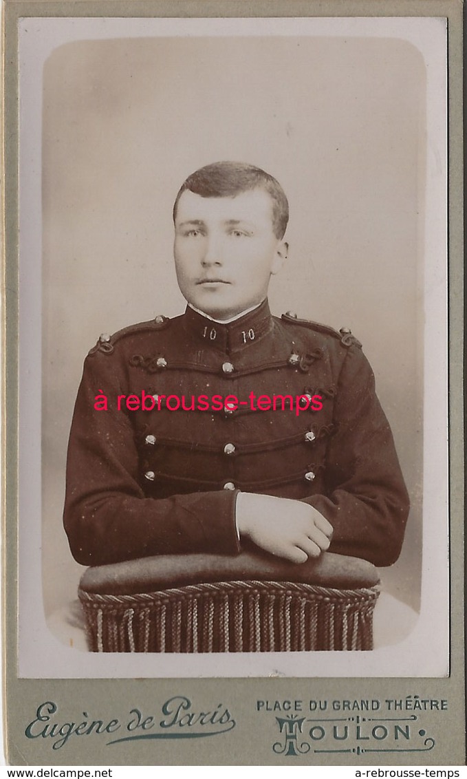 CDV 10e Régiment Photo Eugène De Paris à Toulon - Guerre, Militaire