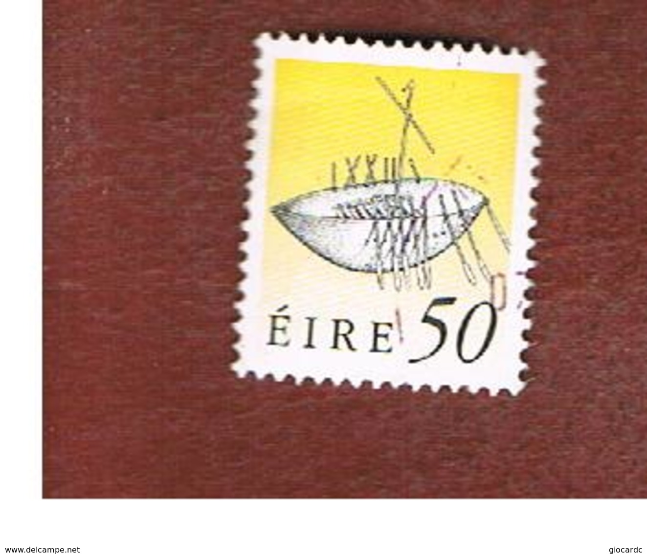 IRLANDA (IRELAND) -  SG 761   -  1990  IRISH HERITAGE: BROIGHTER  BOAT 50   -   USED - Usati