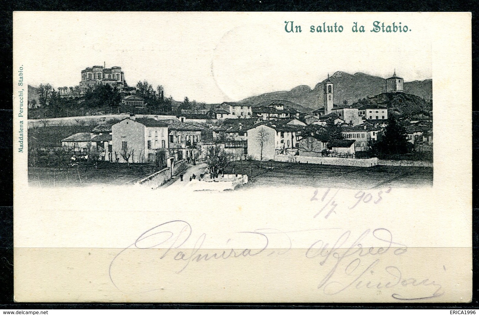CARTOLINA CV2531 SVIZZERA SWITZERLAND 1905 Stabio Veduta Panoramica, FP, Viaggiata Per L'Italia, Ottime   Condizioni - Stabio