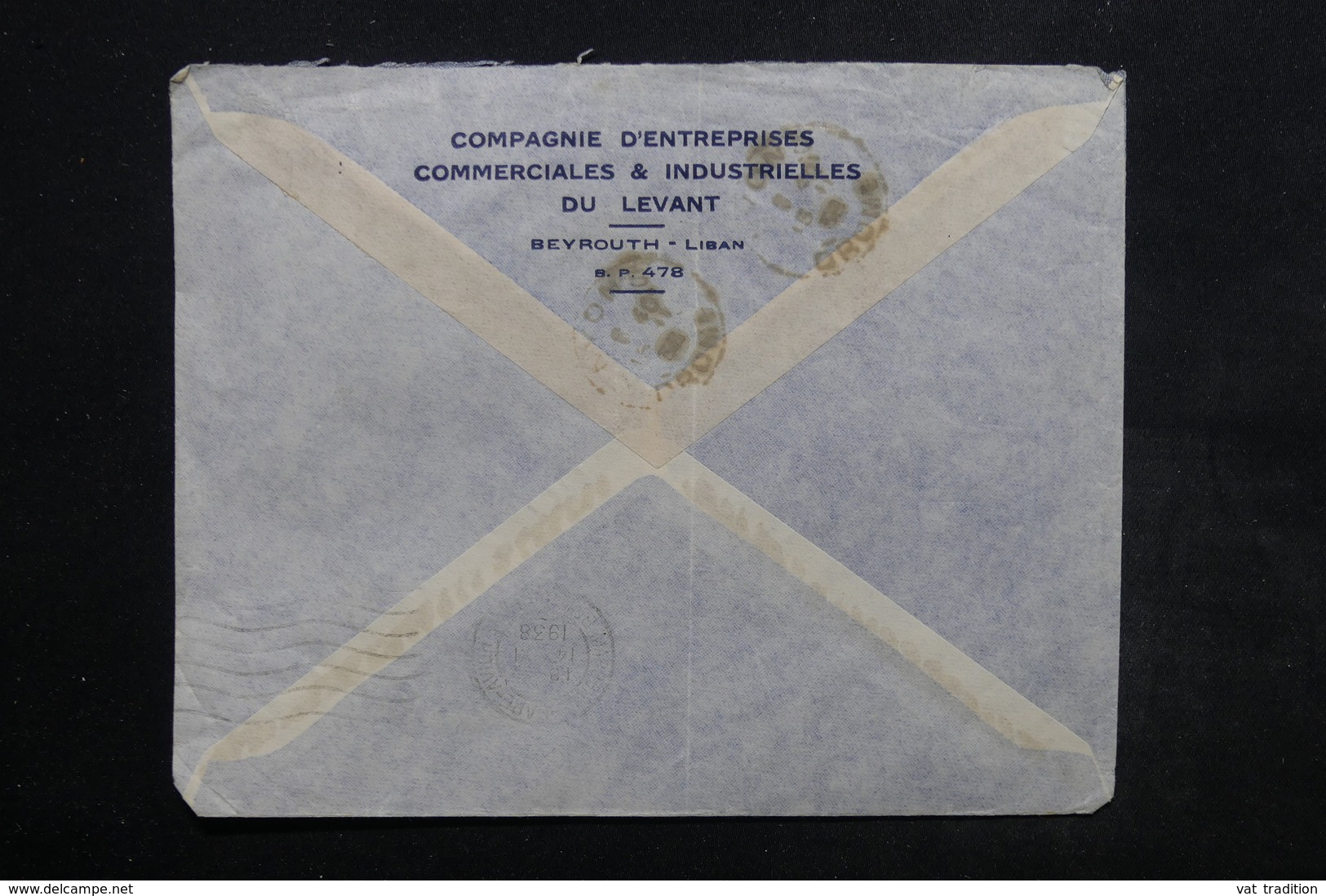 GRAND LIBAN - Enveloppe De Beyrouth Pour La France Par Avion Tripoli / Marseille En 1938 - L 24431 - Brieven En Documenten