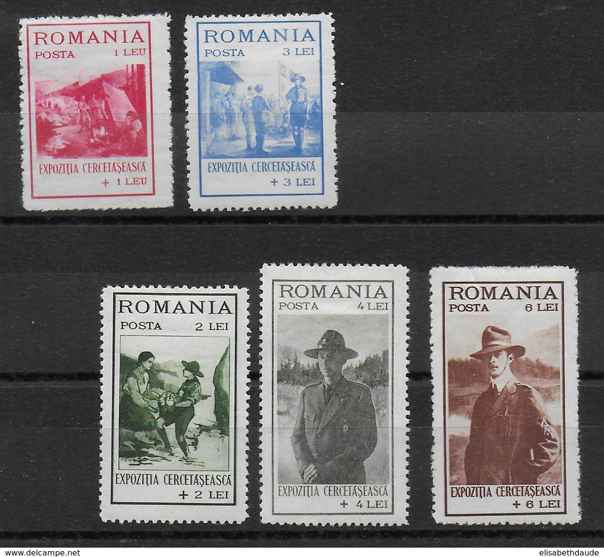 ROUMANIE - 1931 - YVERT N° 422/426 * MH - COTE = 35 EUR. - SCOUTISME - Ungebraucht