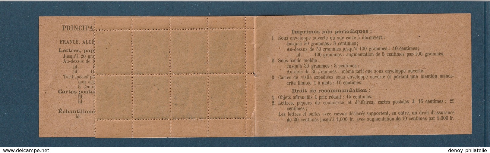 Carnet 130- C 2 15 Centimes Semeuse ( 130 K ) En Bloc De 8 Sans Charniére ** RRR - Autres & Non Classés