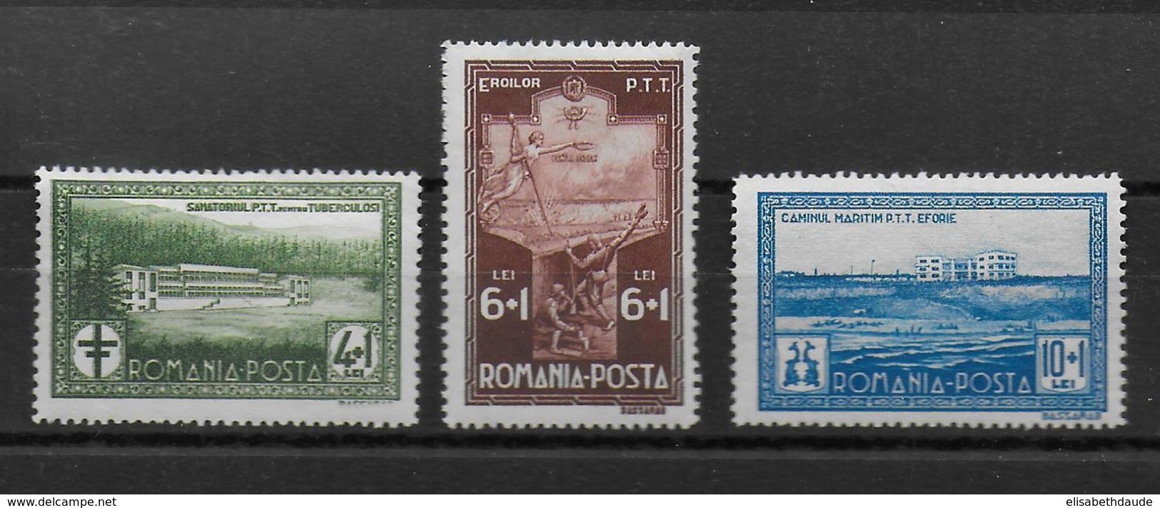 ROUMANIE - 1932 - YVERT N° 449/451 * MH - COTE = 25 EUR. - - Unused Stamps