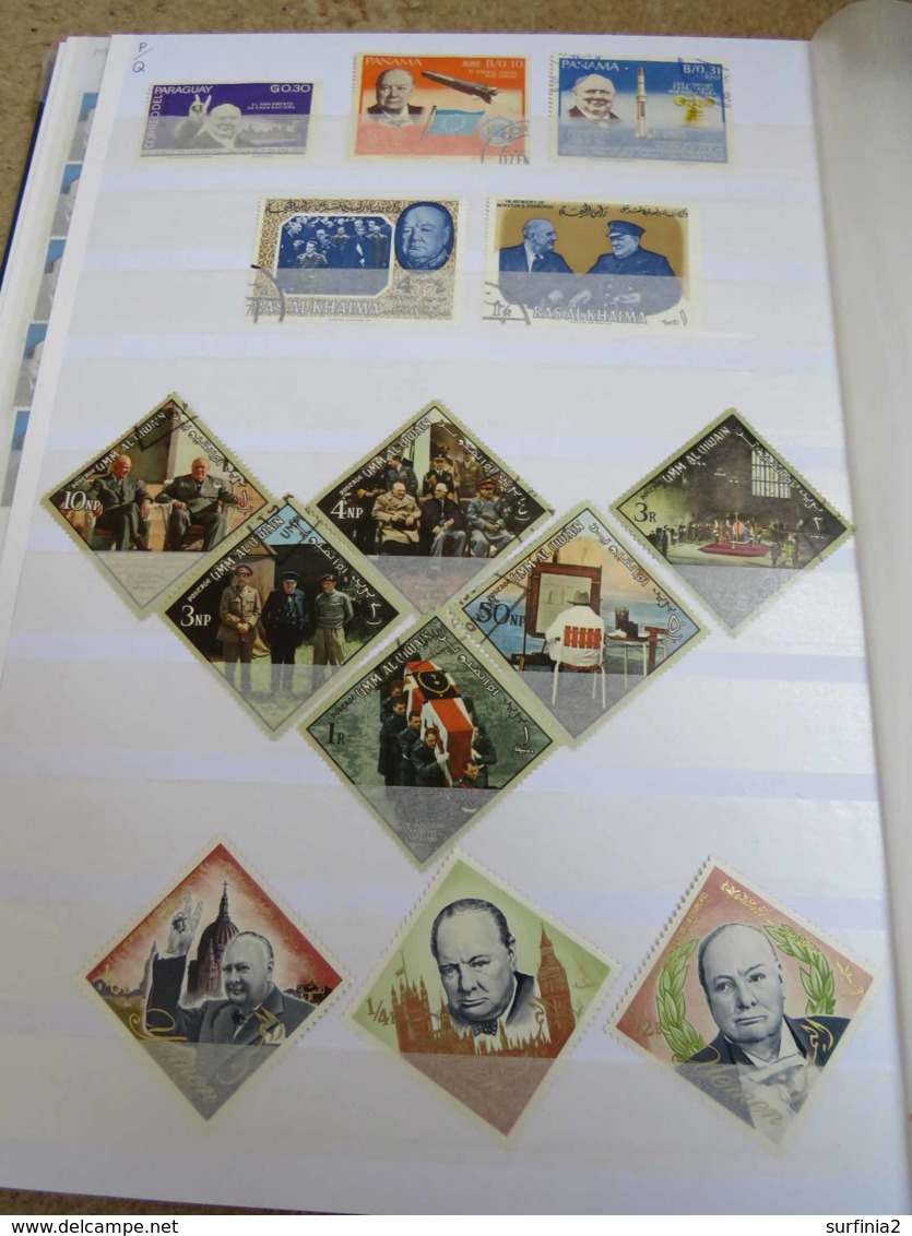 STAMPS - 66  STAMPS DEPICTING WINSTON CHURCHILL MM/FINE USED - Collections (sans Albums)