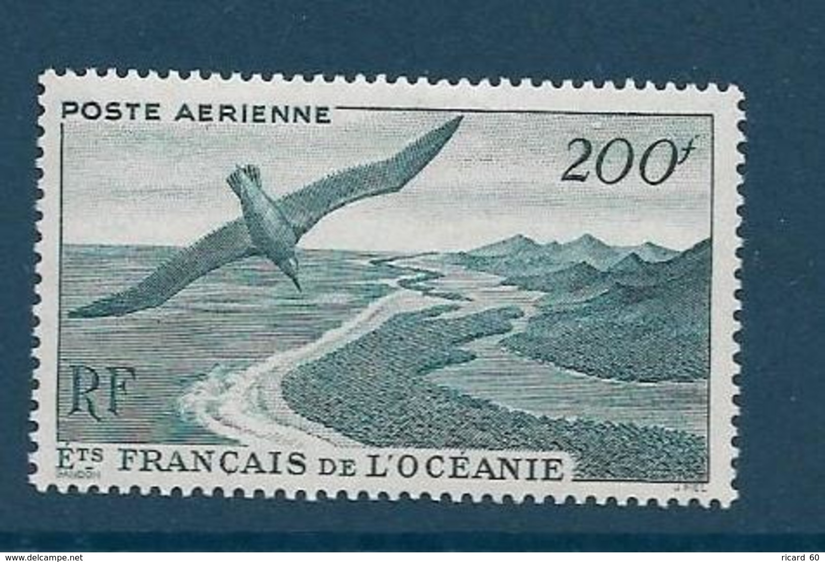 Timbres Neufs * établissements Français De L'océanie,.n°28 Yt, Poste Aérienne,  Paysage, Oiseaux - Poste Aérienne