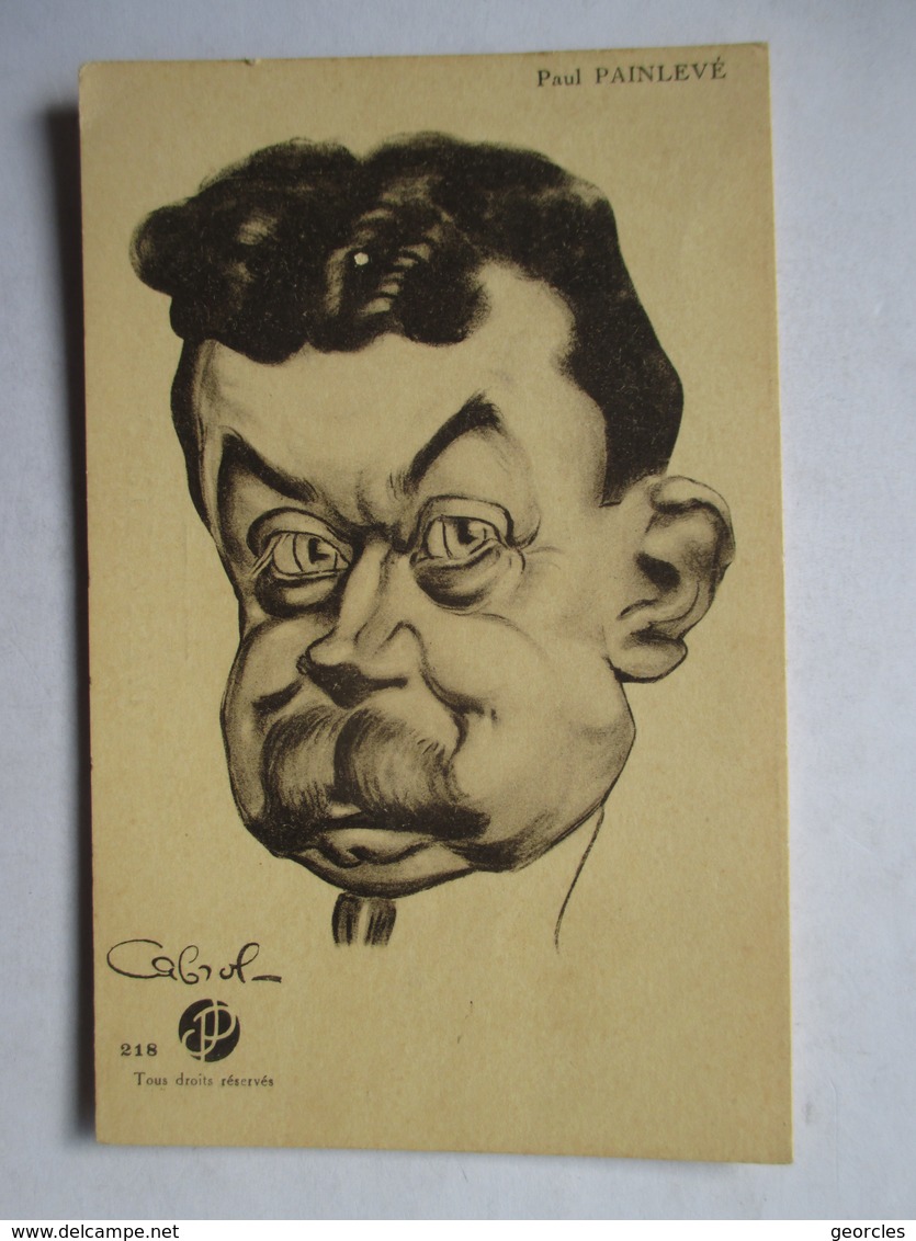 PAUL PAINLEVE      CARICATURE DE CABROL                  TTB - Politische Und Militärische Männer