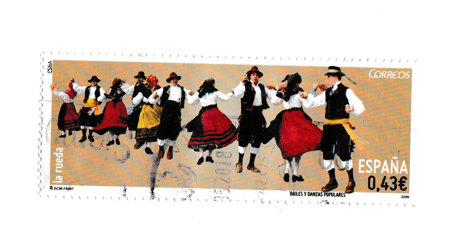 0,43 Euro - La Ruba -( Ballets Et Dances Populaires) Très Beau Timbre Peu Oblitéré - Used Stamps