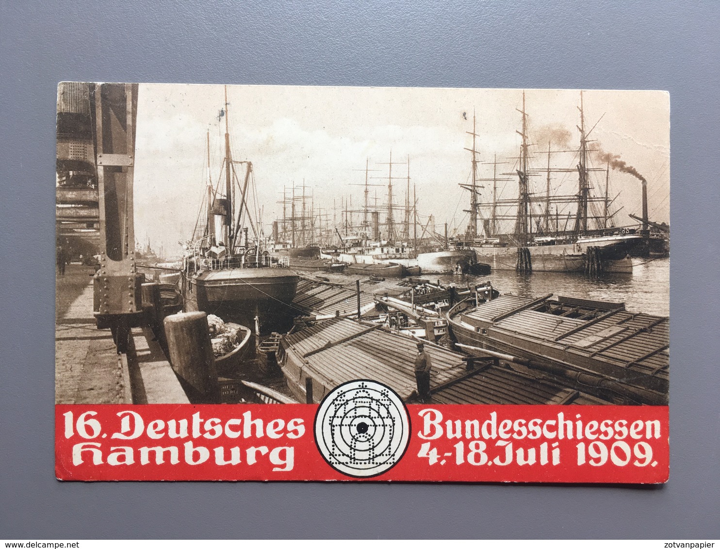 HAMBURG - 16. Deutsches Bundesschiessen - 1909 - Officielle Postkarte - Autres & Non Classés