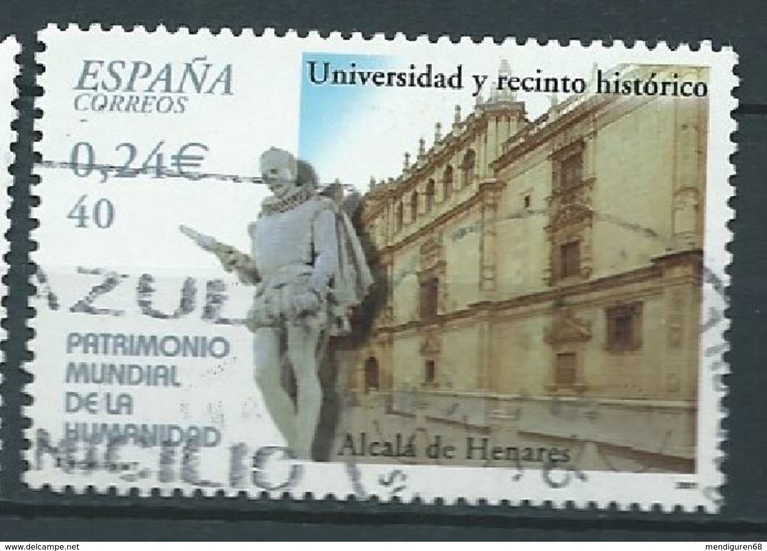 SPANIEN ESPAGNE SPAIN ESPAÑA 2001 FROM HUMAN HERITAGE M/S: ALCALÁ OF HENARES UNIVERSITY ED 3854 YV 3409  MI 3689 SC 3130 - Gebraucht