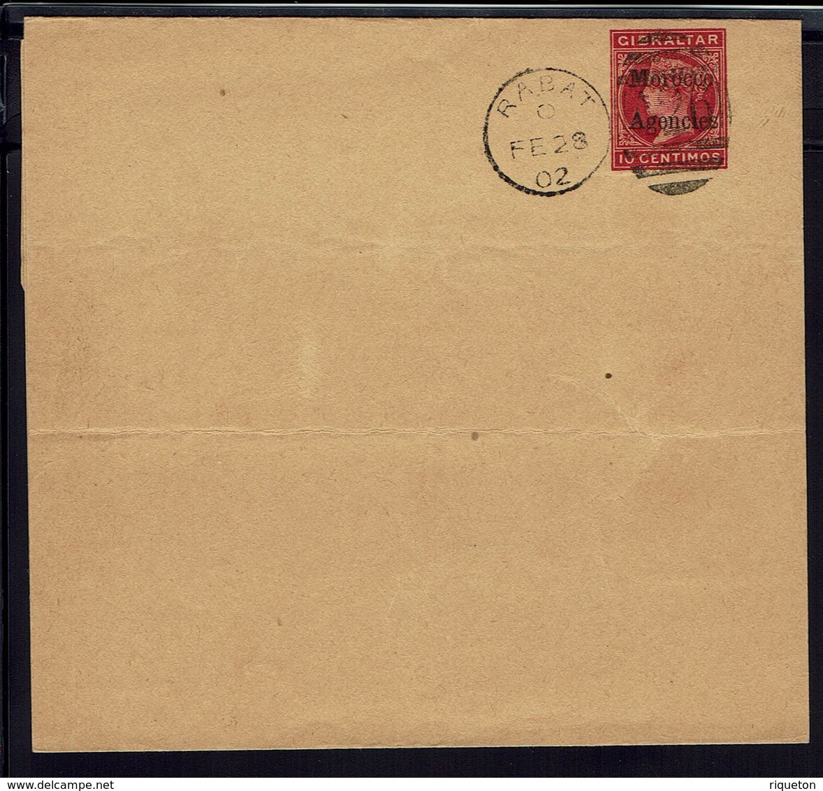 Maroc - Bureaux Anglais - Entier Postal 10 C. Morocco Agencies Sur Bande De Journal - Cachet De Rabat 28 Février 1902 - - Morocco Agencies / Tangier (...-1958)