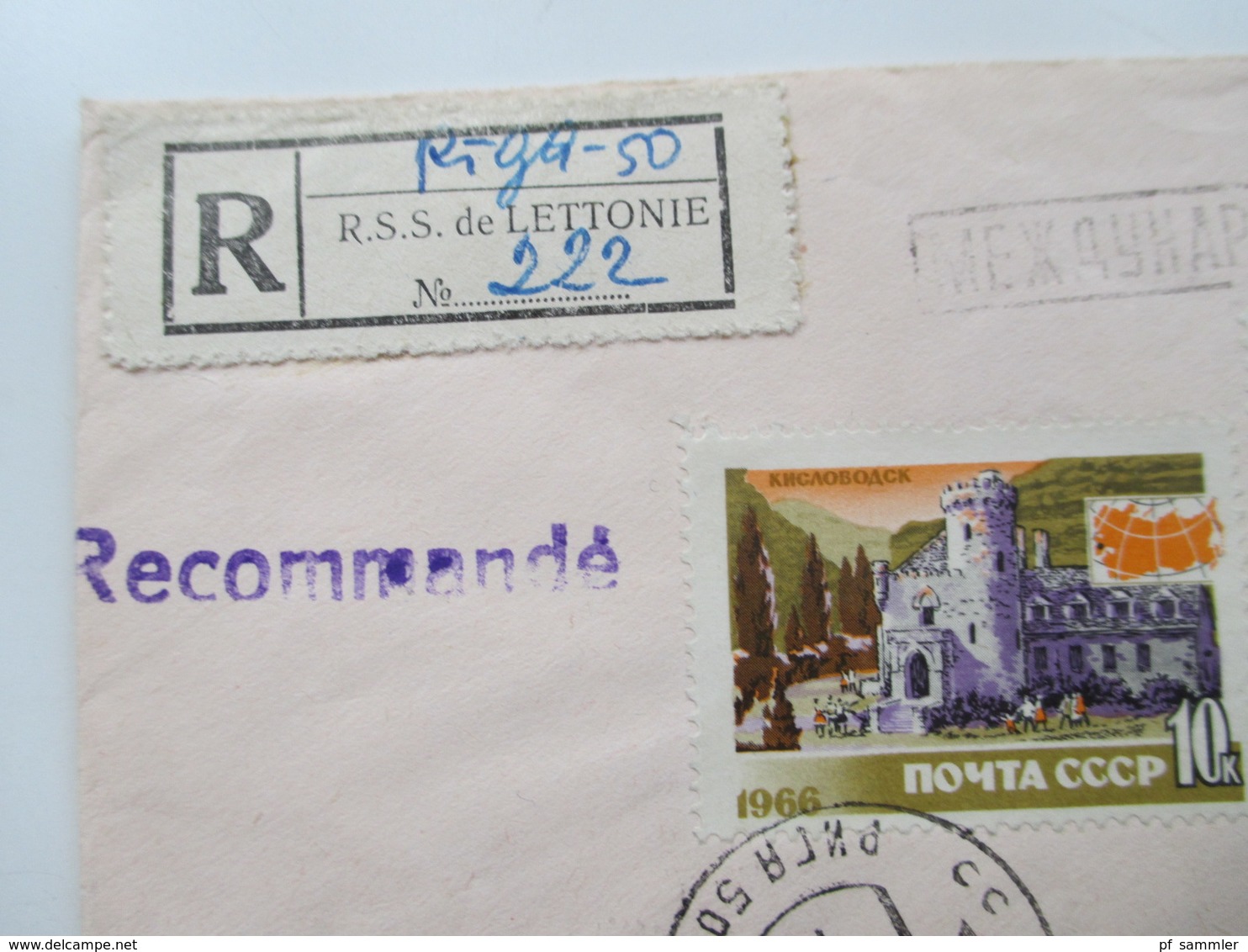 Russland / UDSSR 1960-80er Jahre Belegeposten 165 Stk. Auch Gebiete Ukraine / SSR Lettonie. Rote u. Violette Stempel.