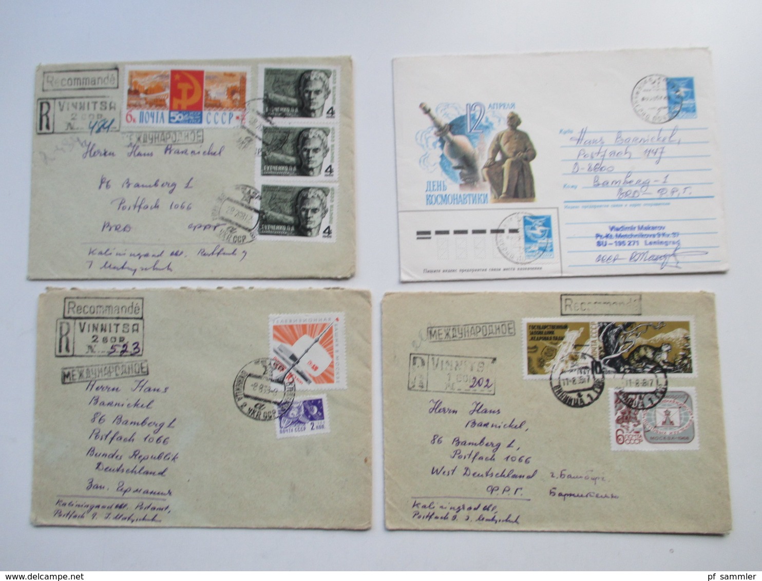 Russland / UDSSR 1960-80er Jahre Belegeposten 165 Stk. Auch Gebiete Ukraine / SSR Lettonie. Rote u. Violette Stempel.