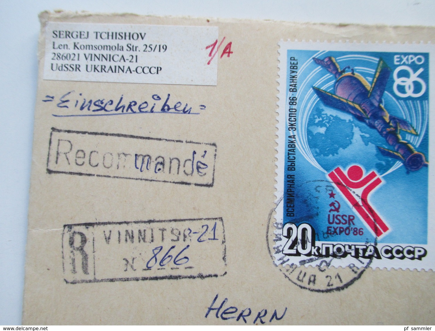 Russland / UDSSR 1960-80er Jahre Belegeposten 165 Stk. Auch Gebiete Ukraine / SSR Lettonie. Rote u. Violette Stempel.