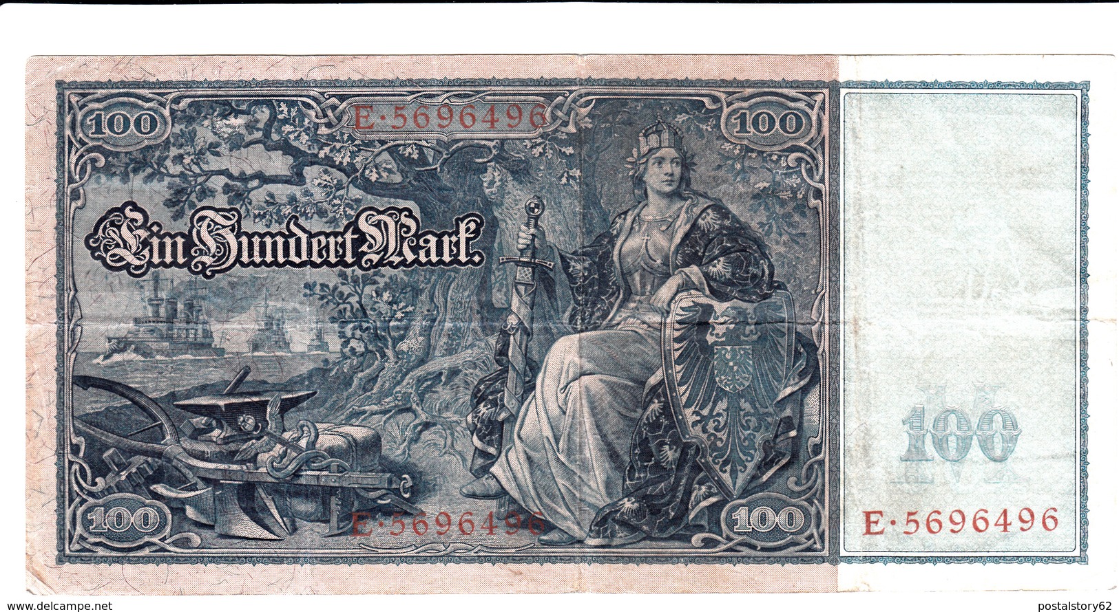 Reichsbanknote 100 Mark 1910 (Pieghe Ma Integra) - 100 Mark