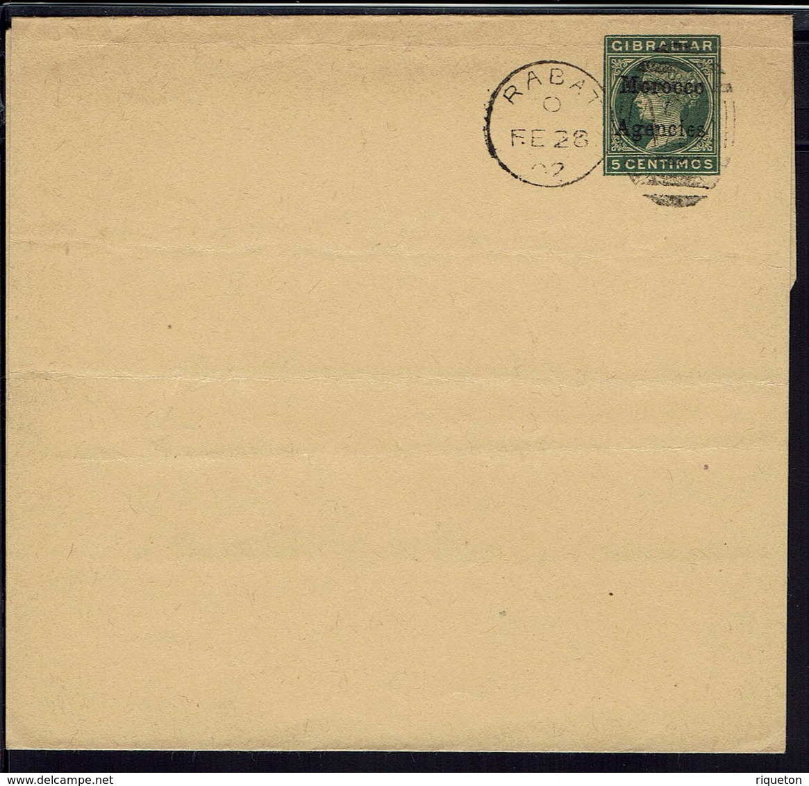 Maroc - Bureaux Anglais - Entier Postal 5 C. Morocco Agencies, Sur Bande Journal - Cachet De Rabat Du 28 Février 1902 - - Morocco Agencies / Tangier (...-1958)