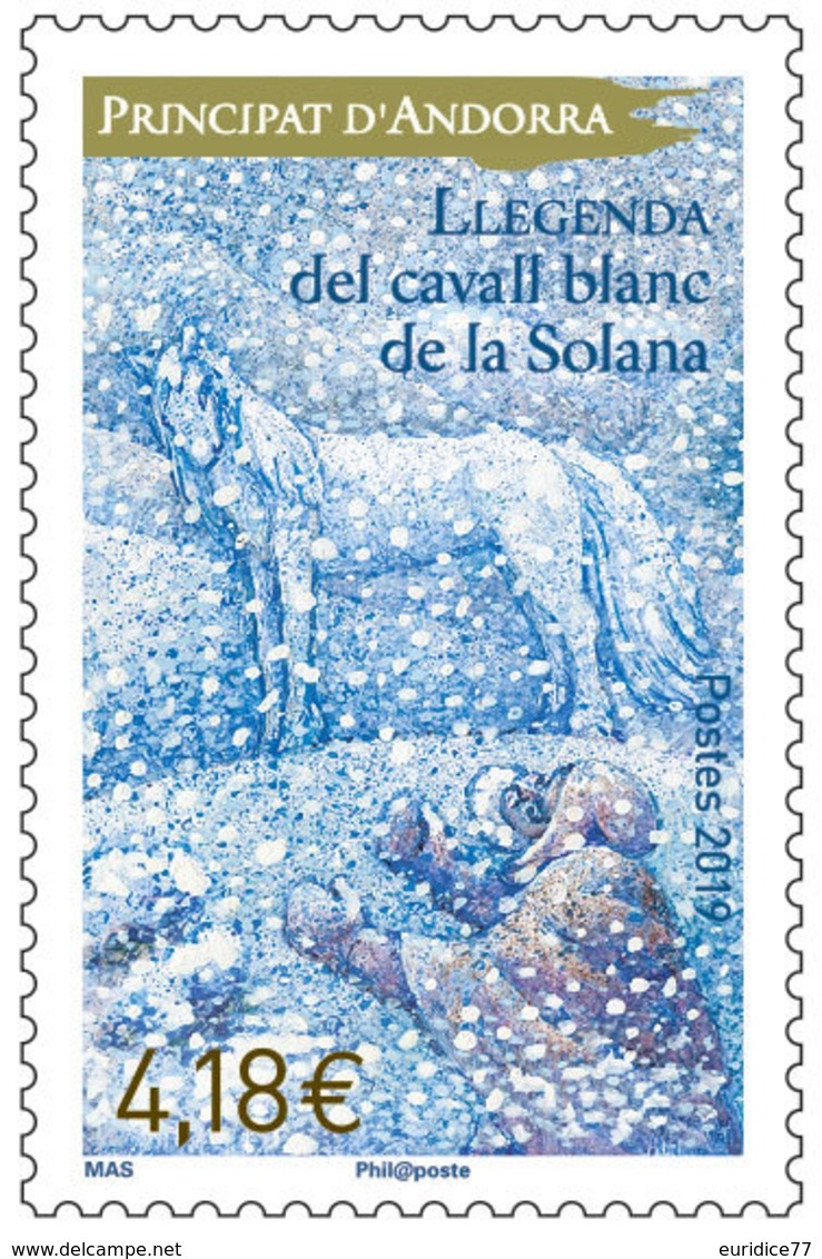 French Andorra 2018 - Llegenda Del Cavall Blanc De La Solana Mnh - Nuevos