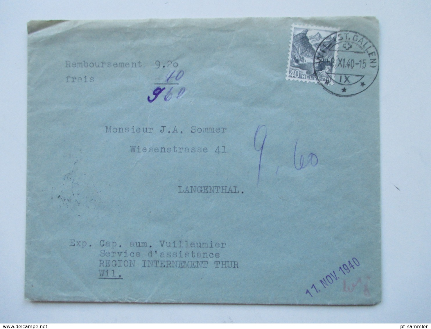 Schweiz 1910 - 40er Jahre Belegeposten 145 Stk.interessante Belege / Karten. 4er Blocks / Firmenbriefe / Stempel Randstk - Collections (without Album)