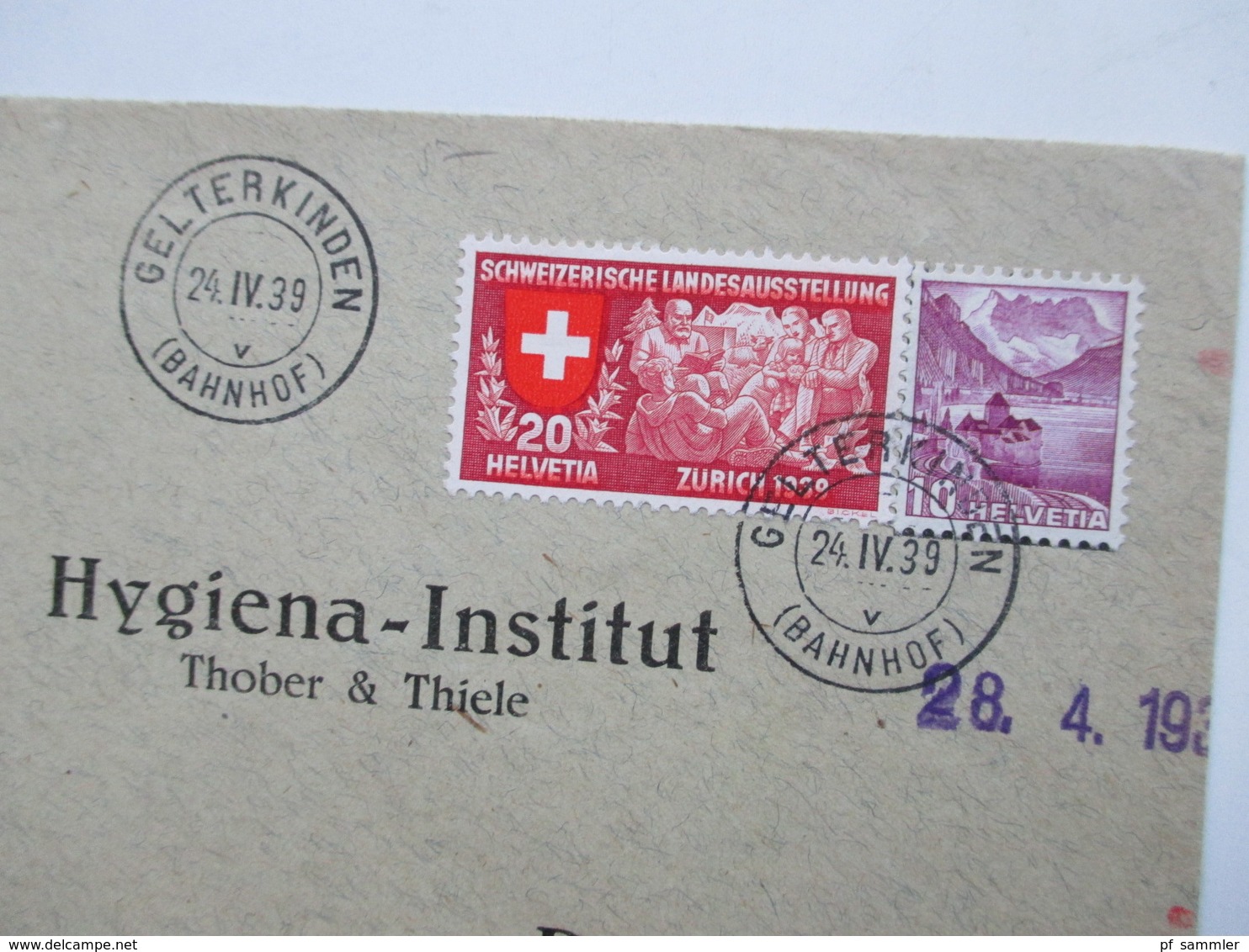 Schweiz 1910 - 40er Jahre Belegeposten 145 Stk.interessante Belege / Karten. 4er Blocks / Firmenbriefe / Stempel Randstk