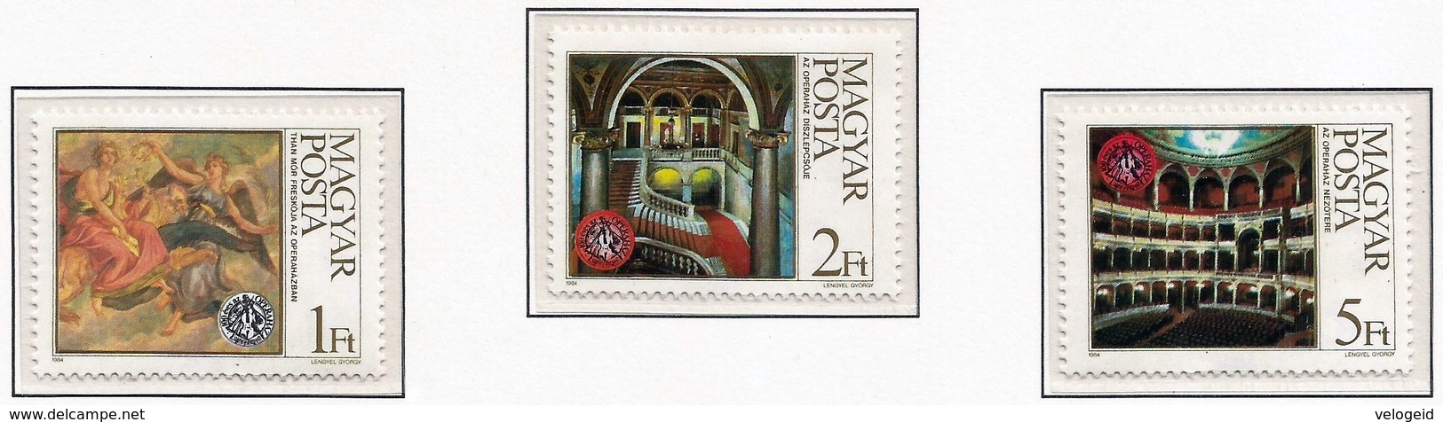 Hungria. Hungary. 1984. Mi 3697 / 99. Budapest Opera House Centenary - Nuevos