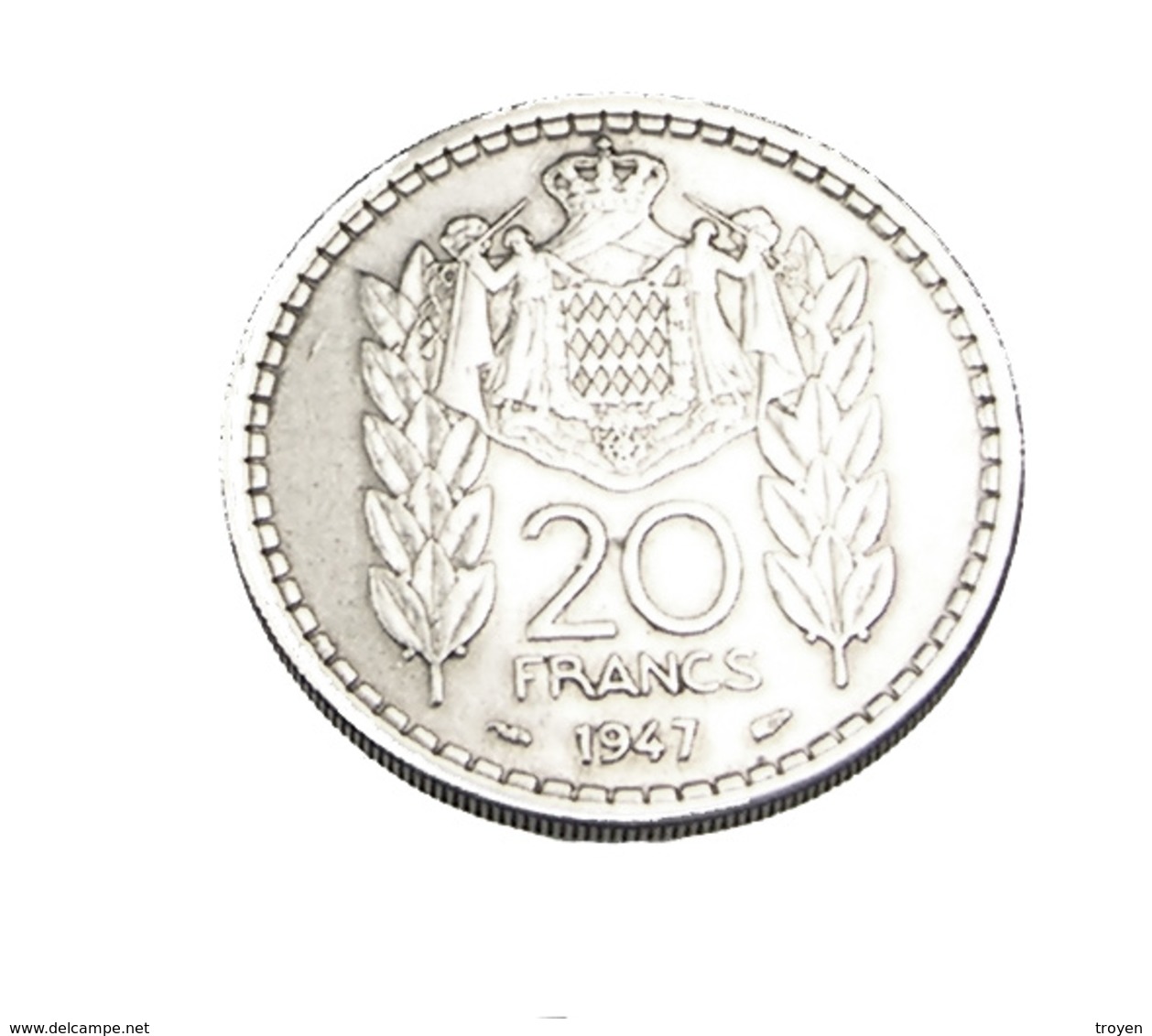 20 Francs - Monaco - 1947 - Cu.Nickel - TTB - - 1922-1949 Louis II