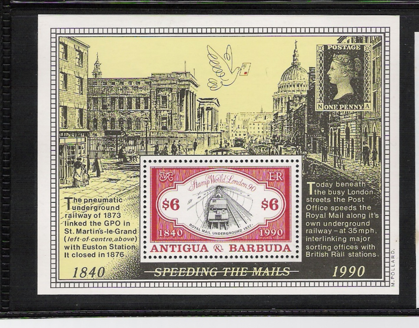 ANTIGUA & BARBUDA, 1990 Stamp World London'90 S/s  MNH - Exposiciones Filatélicas