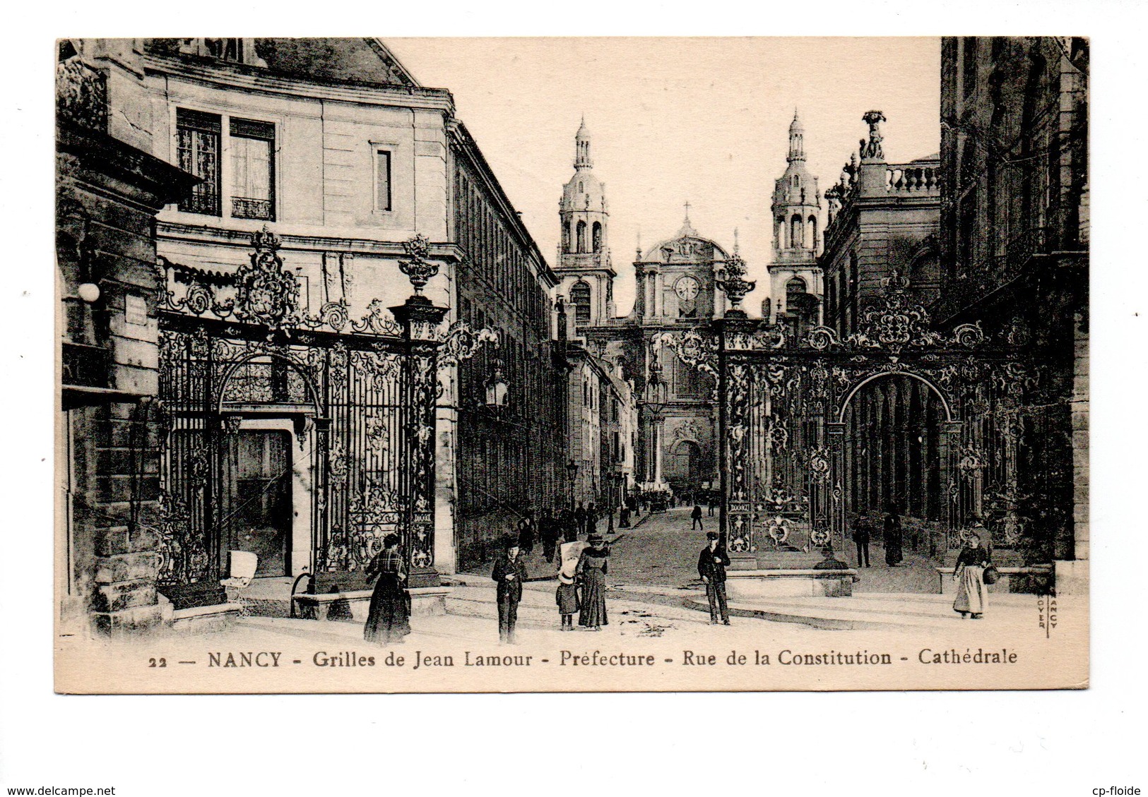 54 - NANCY . GRILLES DE JEAN LAMOUR . PRÉFECTURE . RUE DE LA CONSTITUTION . CATHÉDRALE - Réf. N°20729 - - Nancy