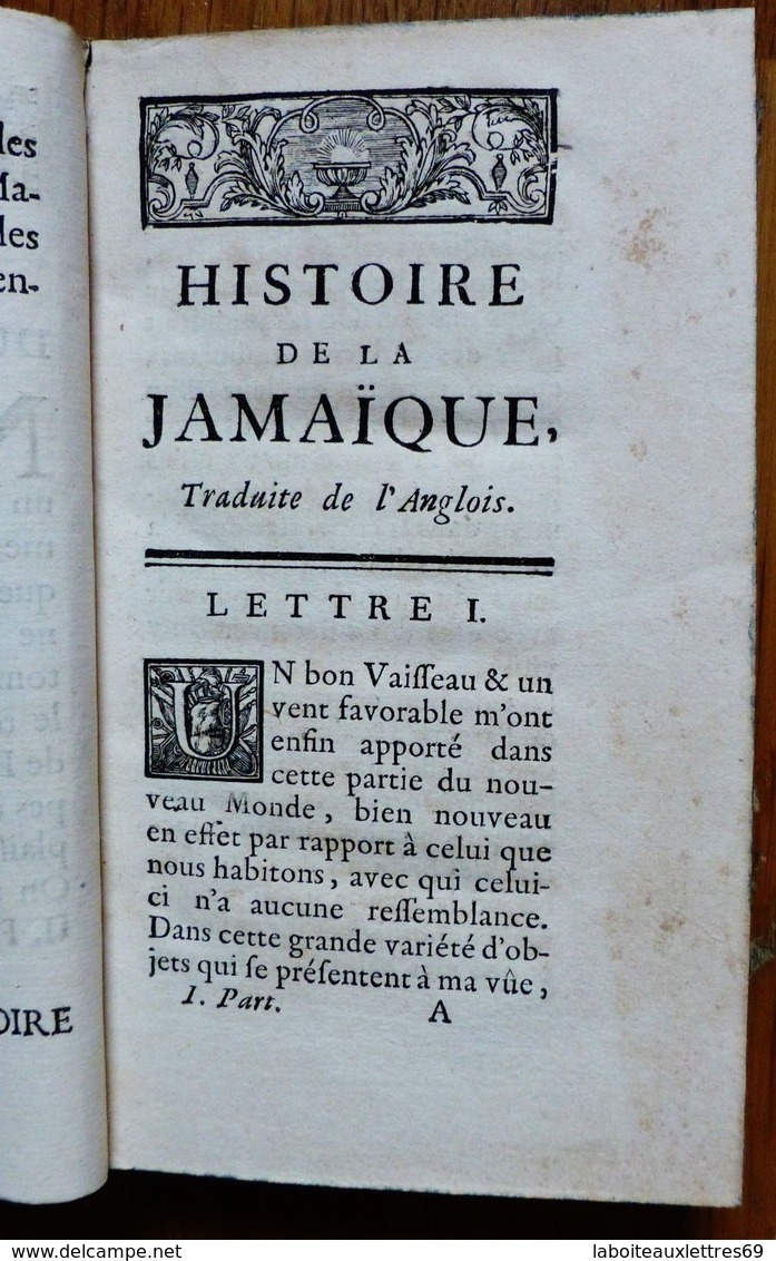 HISTOIRE DE LA JAMAIQUE- 1ERE PARTIE- TRADUIT DE L'ANGLOIS PAR M*** - 1751 - 1701-1800