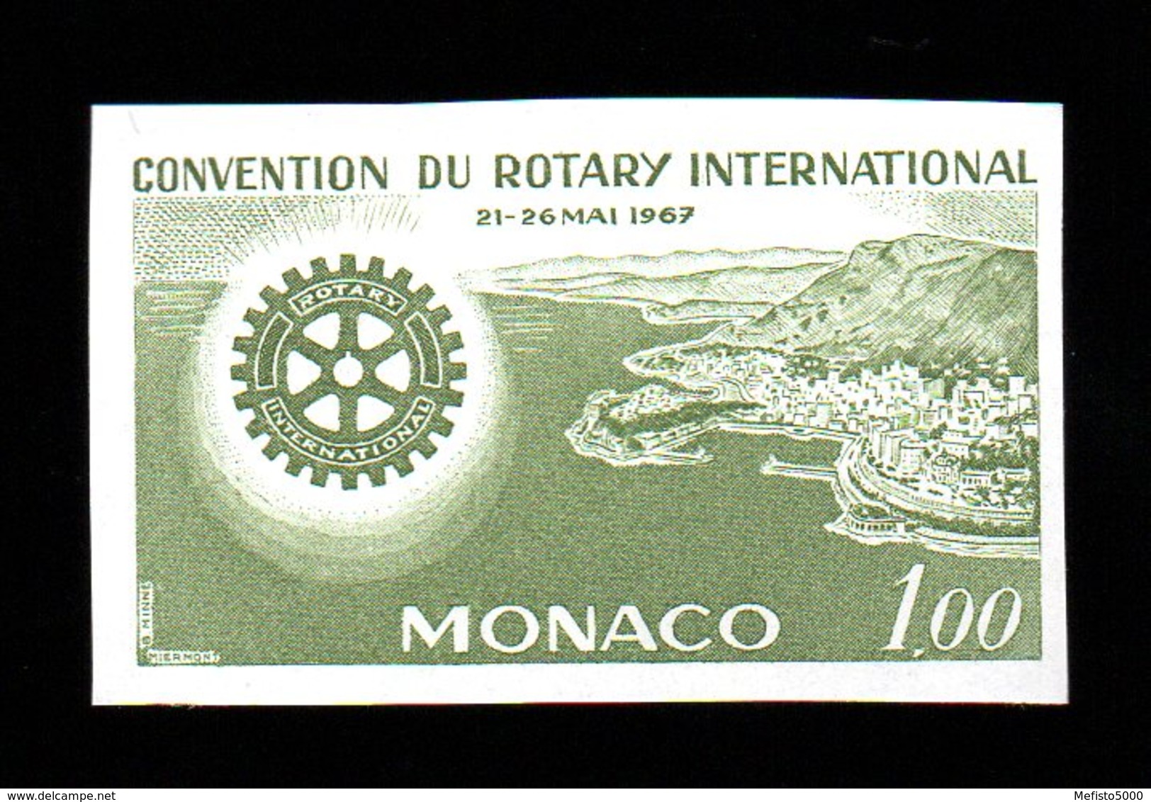 Monaco 726 Rotary Essai De Couleur. Trial Color Proof MNH - Rotary, Lions Club