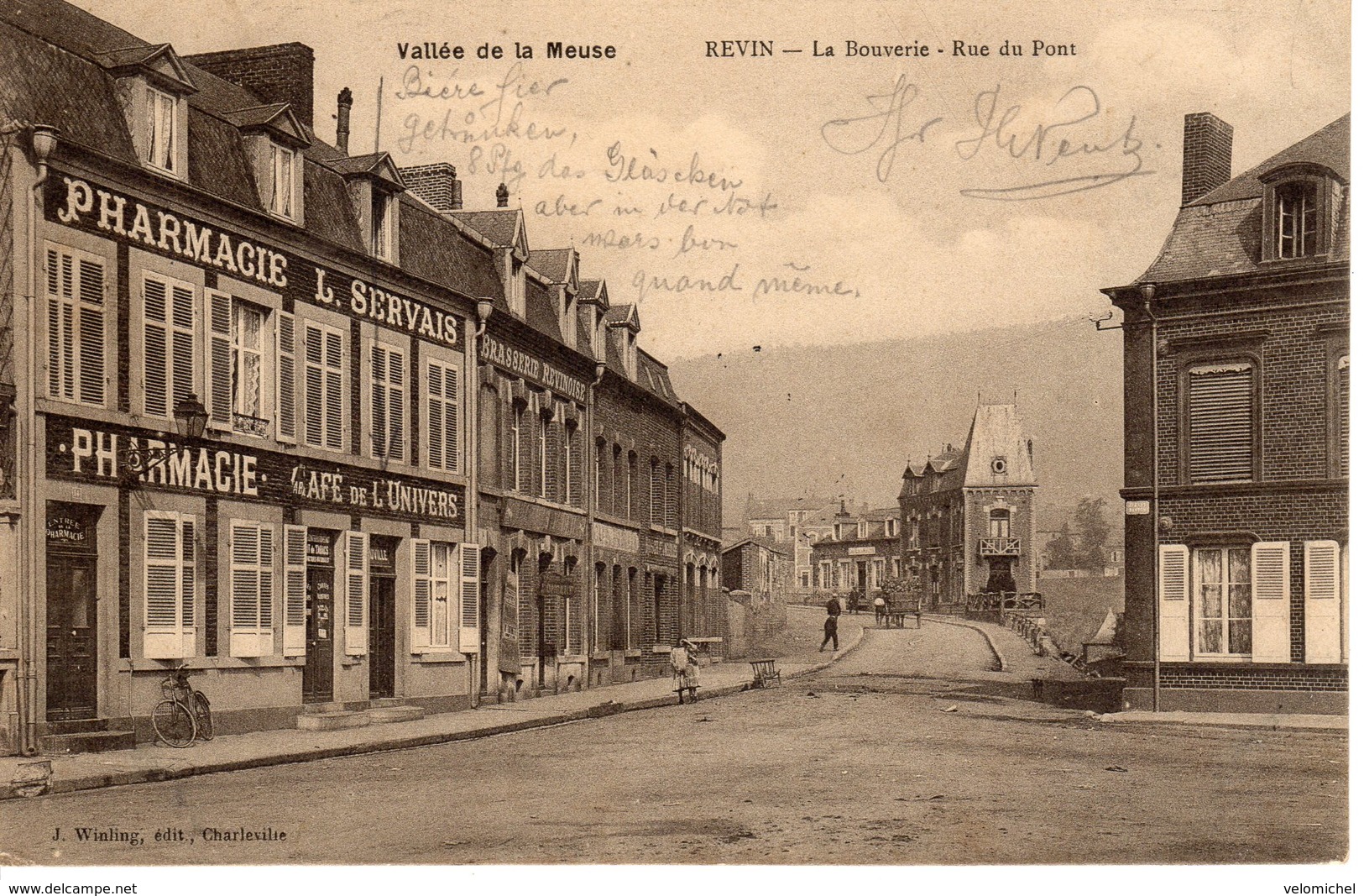 REVIN. La Bouverie, Rue Du Pont (cachet Allemand) - Revin