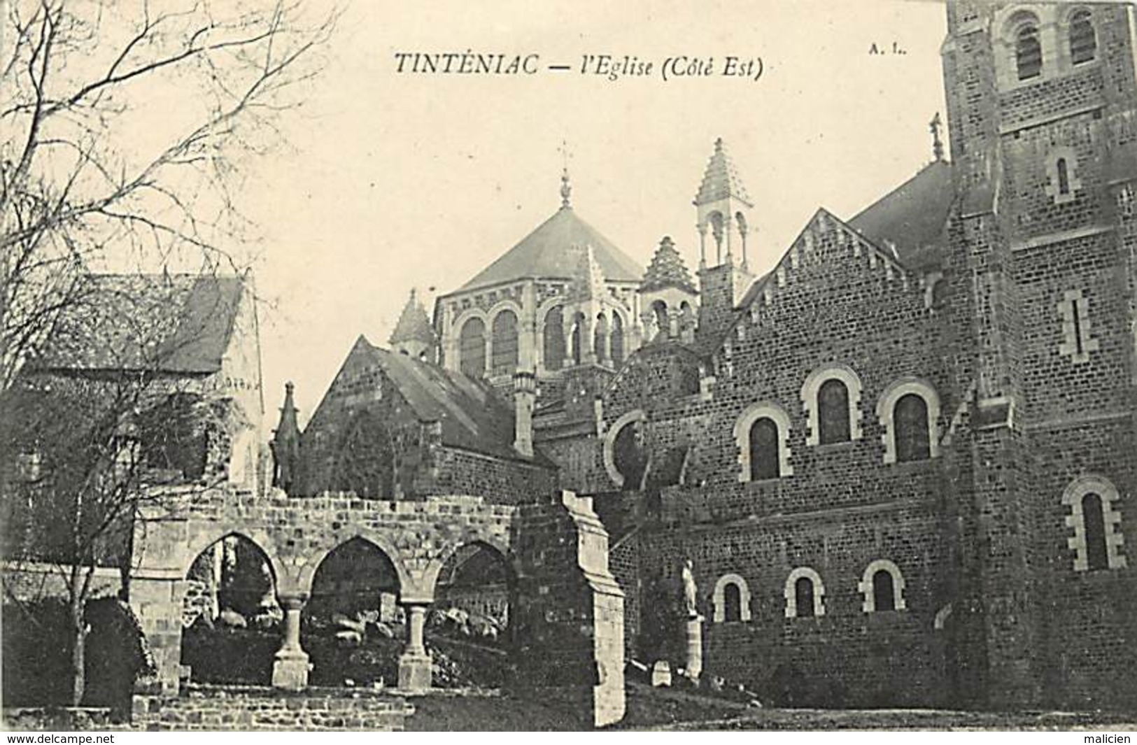 - Ille Et Vilaine -ref-C90 - Tinteniac - L Eglise - Verso Tarif Cartes Postales Imprimerie Française - Chalons Sur Saone - Autres & Non Classés