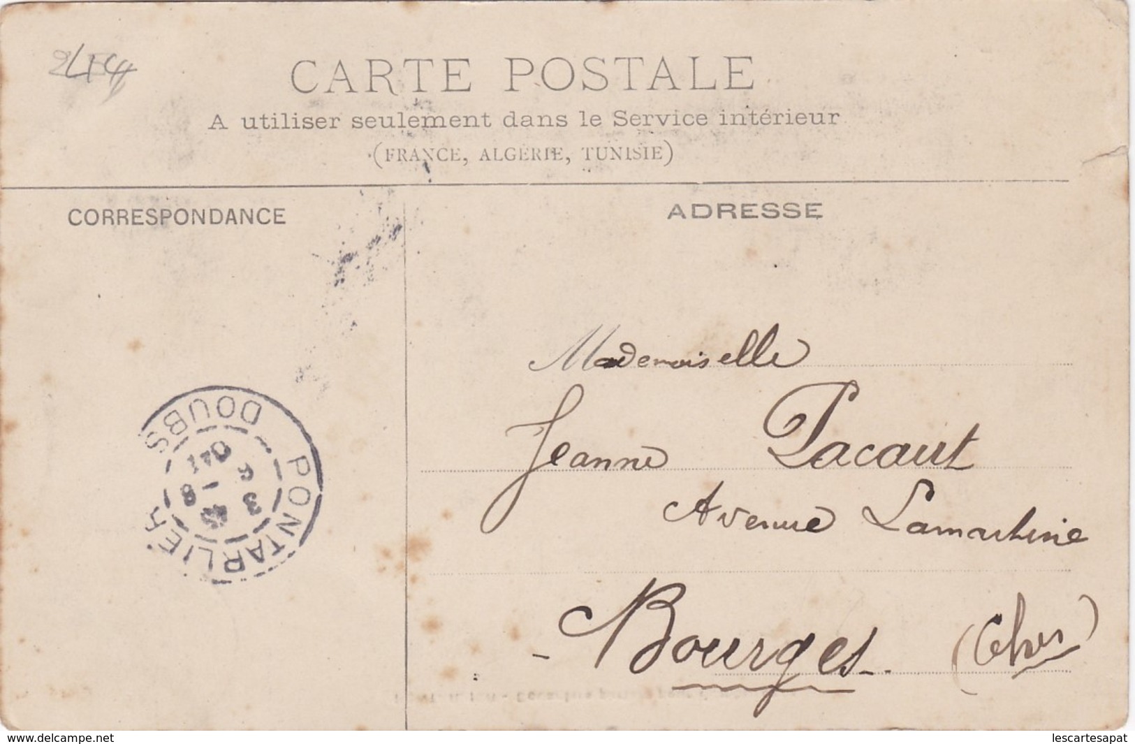 PONTARLIER- Douaniers Partant Pour L'embuscade-1908 (lot Pat 58) - Douane