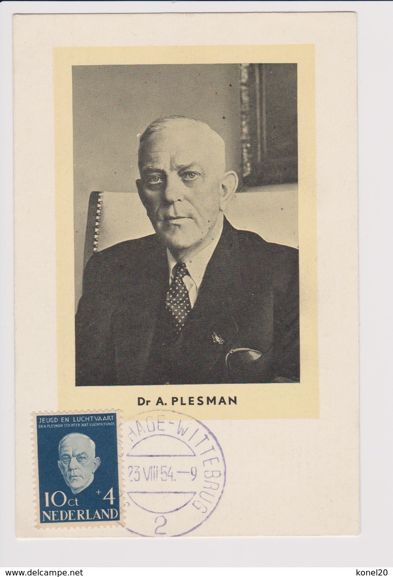 Vintage Rppc Dr A. Plesman Founder Of The KLM K.L.M Royal Dutch Airlines. - 1919-1938: Between Wars