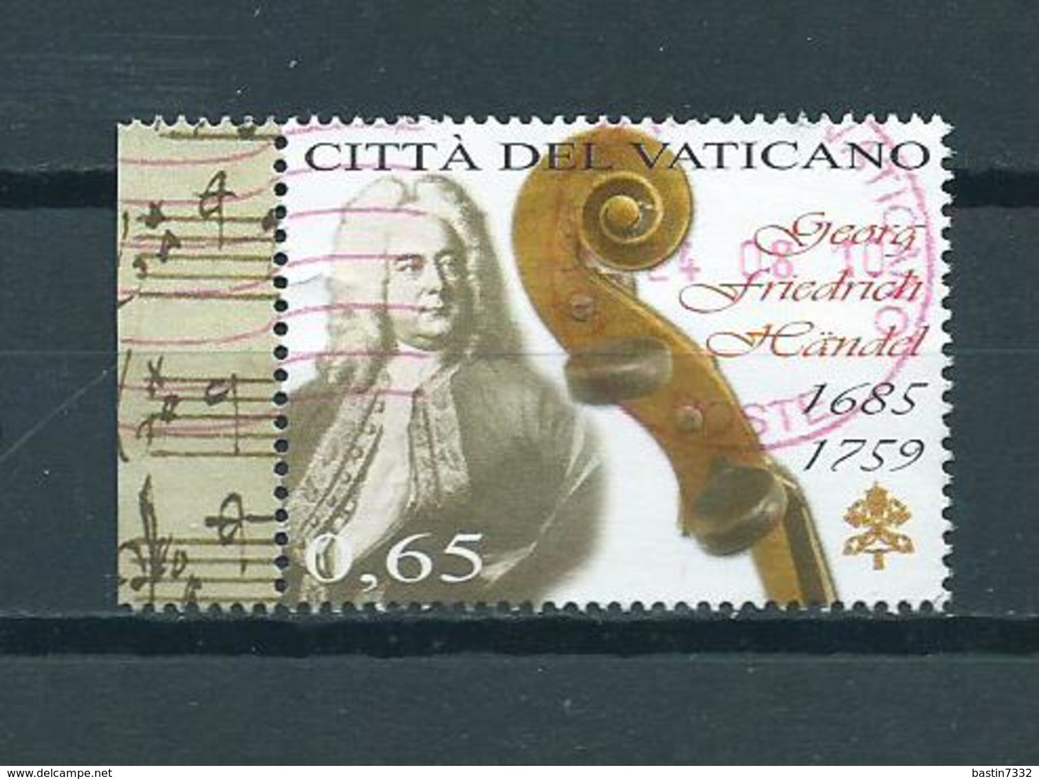 2009 Vaticaan G.F Händel,music Used/gebruikt/oblitere - Gebruikt