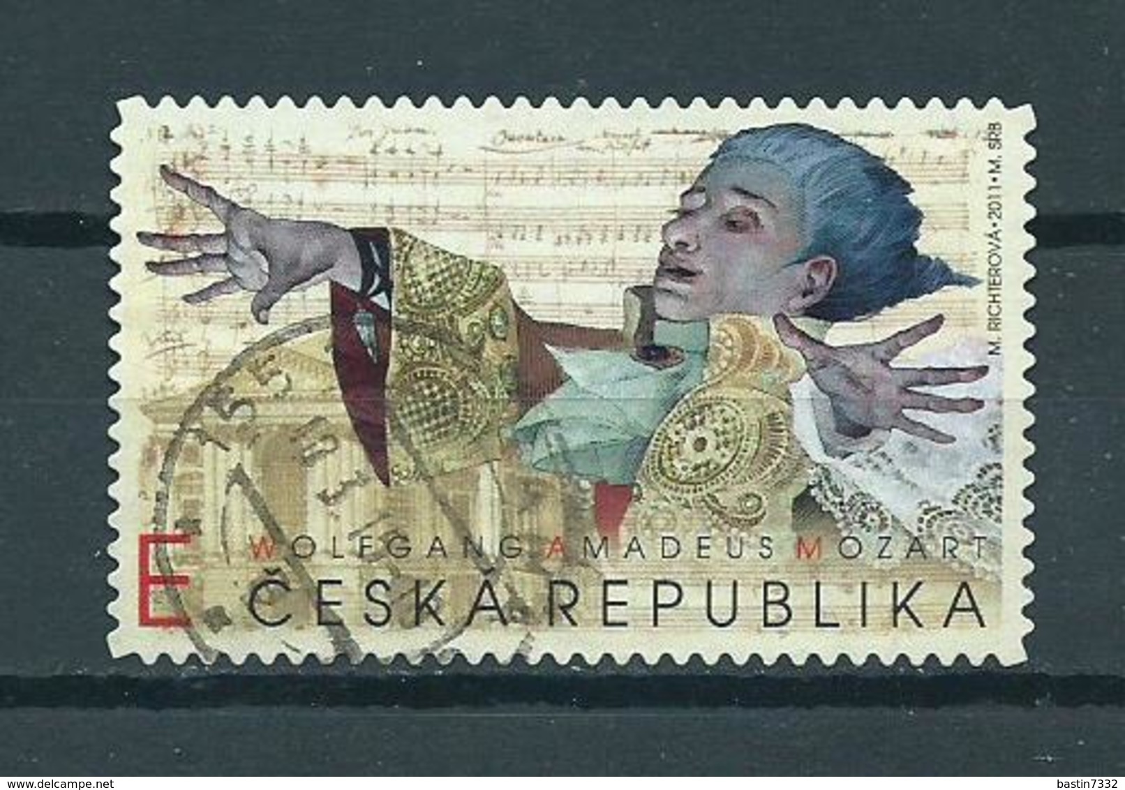 2011 Czech Republic Mozart,music,muziek Used/gebruikt/oblitere - Gebruikt