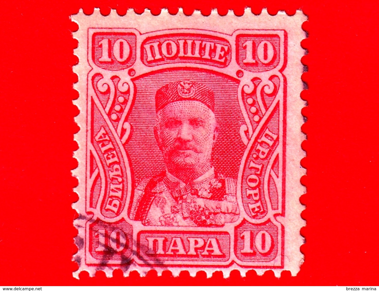 MONTENEGRO - Usato - 1907 - Principe Nicola I - Prince Nicholas I - 10 - Montenegro