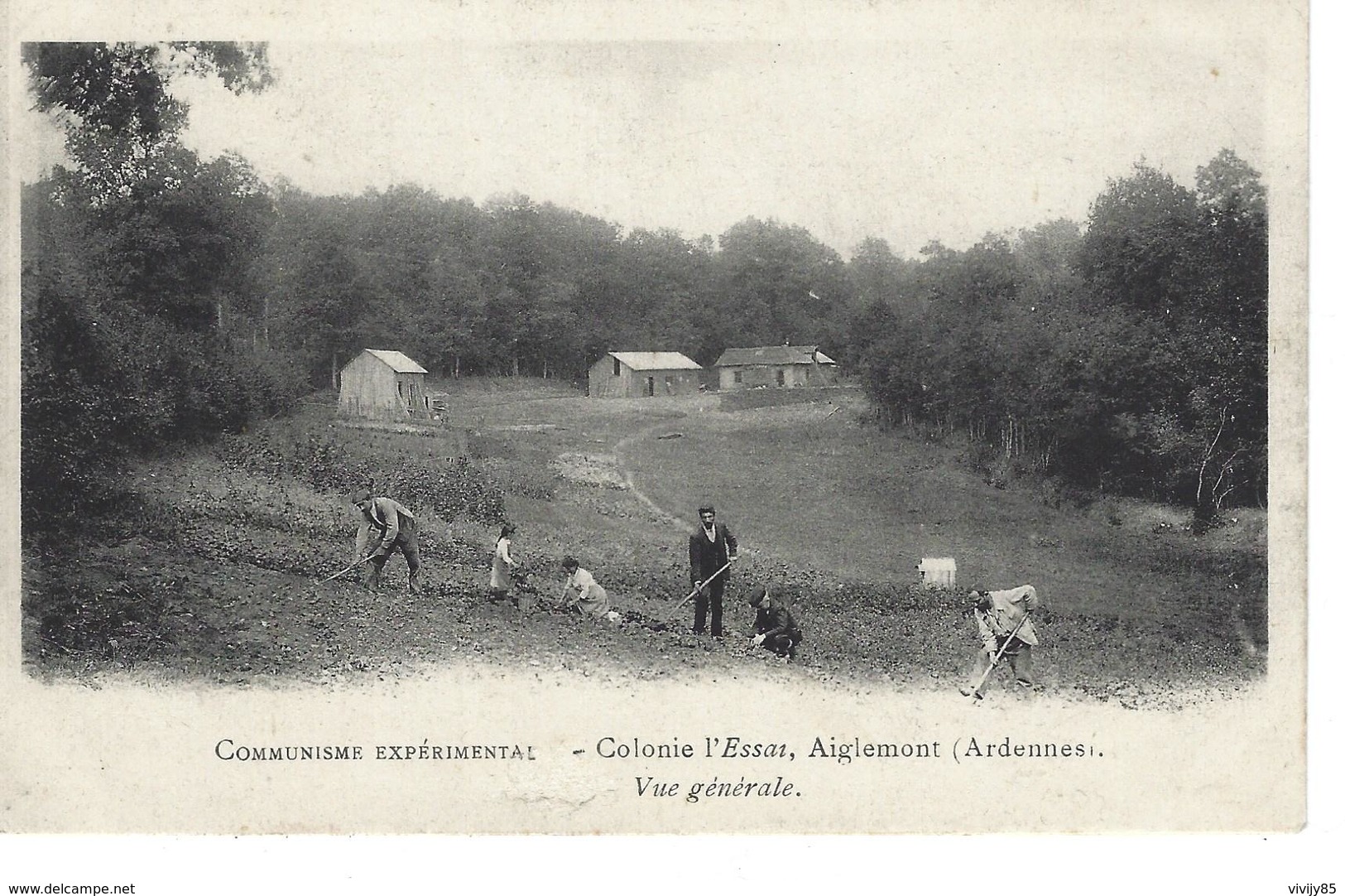 08 - AIGLEMONT - ( ARDENNES ) - Belle Vue Animée De La Colonie L'Essai - Vue Générale - Communisme Expérimental - Autres & Non Classés