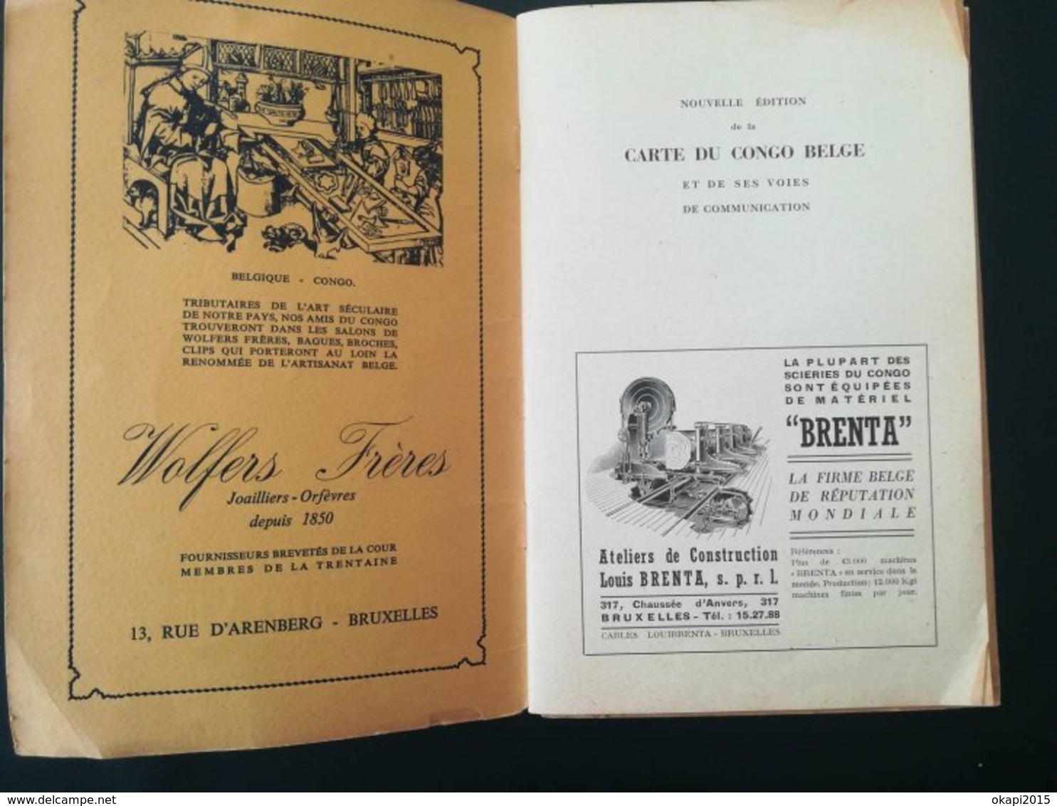 VIEILLE CARTE CONGO BELGE ET DE SES VOIES DE COMMUNICATIONS NOMBREUSES PUBLICITÉS AMATO FRÈRES  ETC. COLONIE BELGIQUE - Altri & Non Classificati