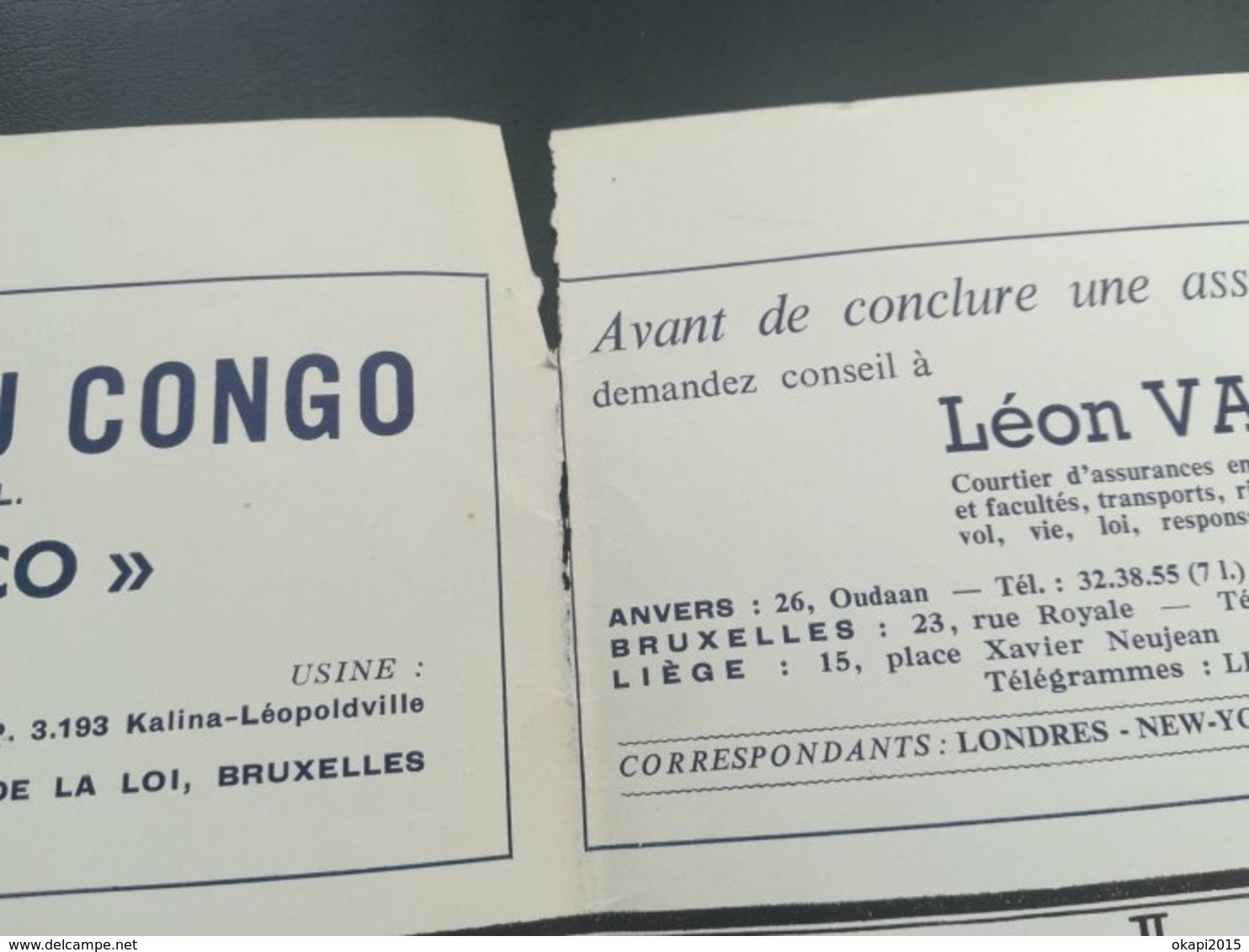 VIEILLE CARTE CONGO BELGE ET DE SES VOIES DE COMMUNICATIONS NOMBREUSES PUBLICITÉS AMATO FRÈRES  ETC. COLONIE BELGIQUE