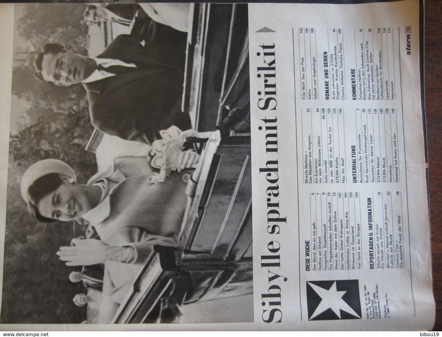 MAGAZINE STERN SEPTEMBER 1966  N 37 EVA WINDMOLLER SPRACH MIT CASSIUS CLAY - Reise & Fun