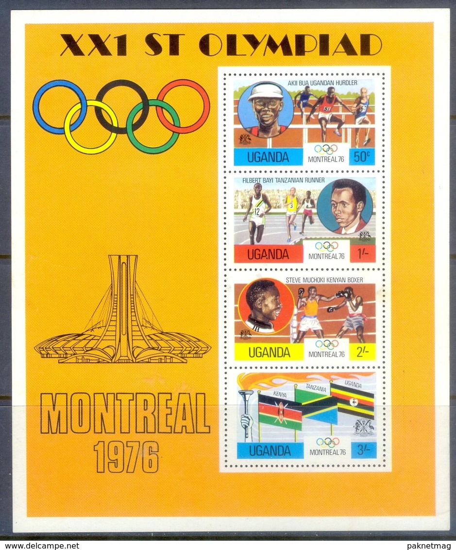 M140- Uganda 1976 Olympic Games Montreal. Joint Issue With Kenya & Tanzania. - Uganda (1962-...)