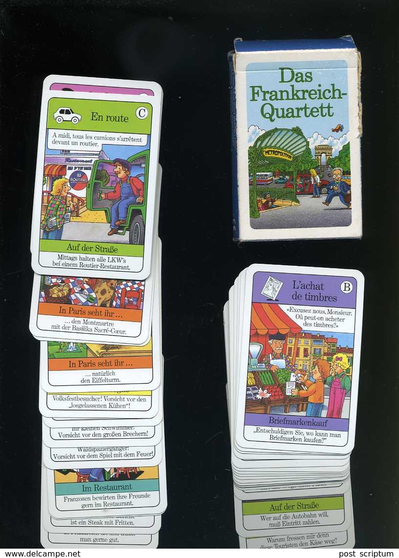 Autres Collections - Cartes à Jouer - Jeu De 9 Familles Bilingue -  4*9 Cartes - Complet   - Das Frankreich Quartett - Cartes à Jouer Classiques