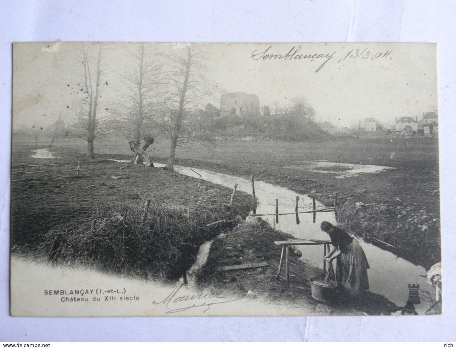 CPA (37) Indre Et Loire - Semblançay - Château Du XII è Siècle - Lavandière - Semblançay