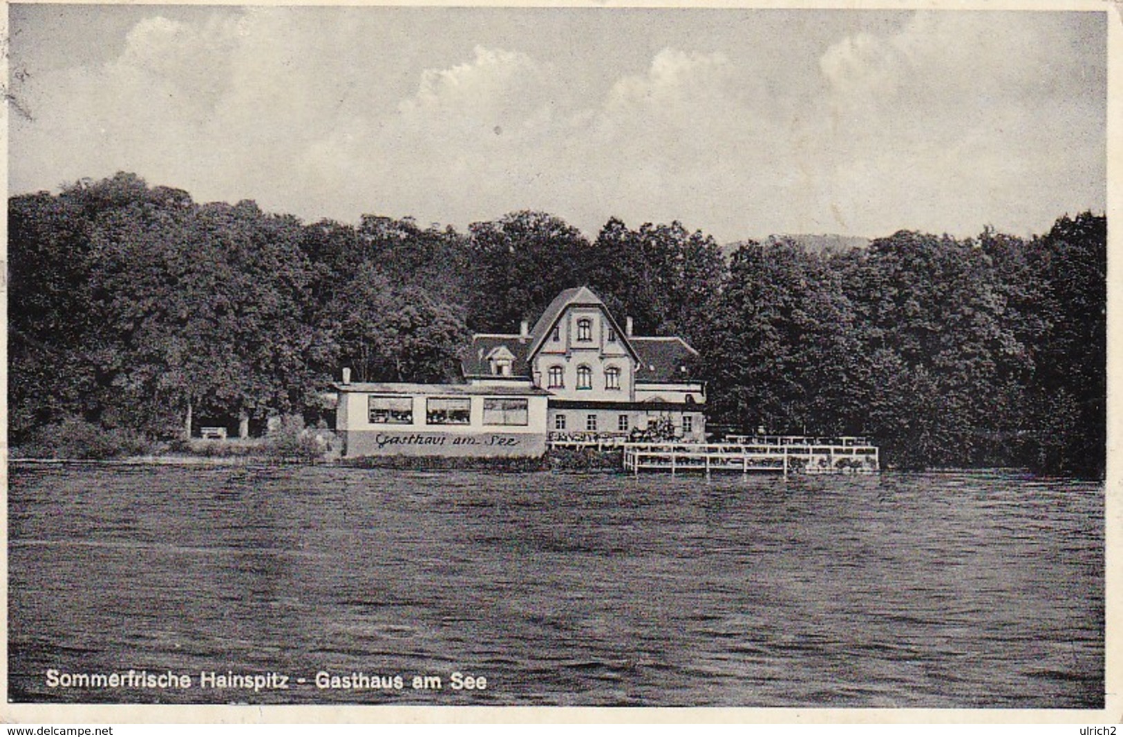 AK Sommerfrische Hainspitz - Gasthaus Am See - Stempel Hainspitz über Eisenberg - 1938 (39972) - Eisenberg