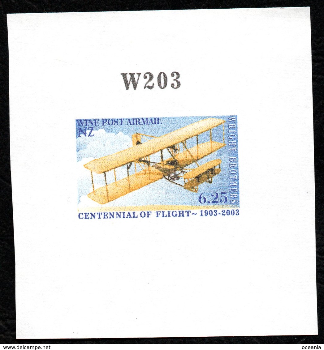 New Zealand Wine Post Wright Brothers First Flight Color Trial Printing. - Other & Unclassified